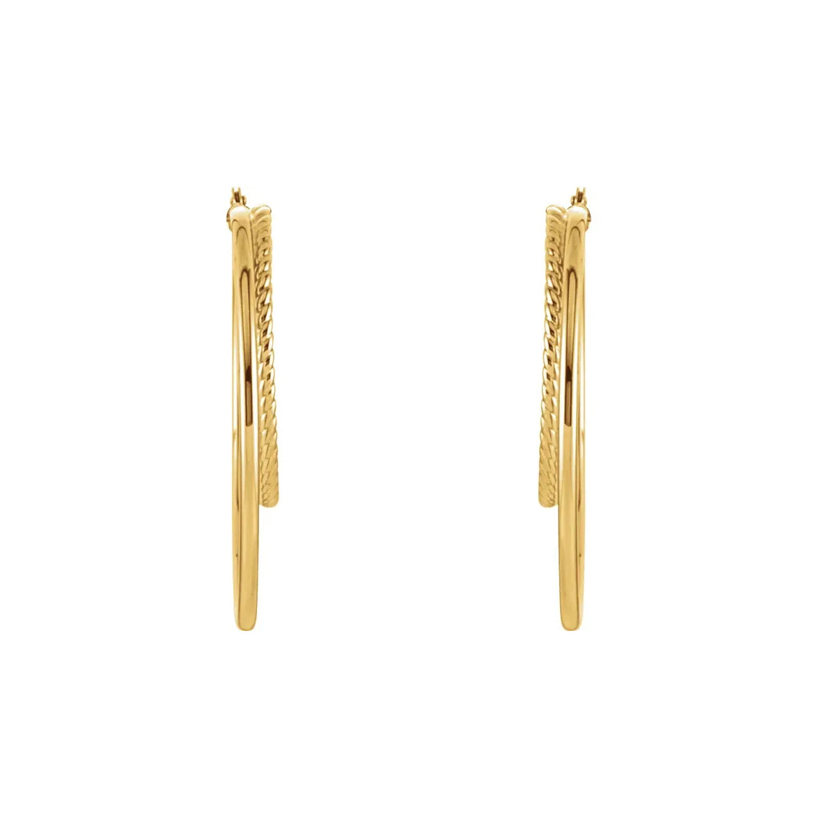 Triangle V Shape 14K Yellow Gold Hoop Earrings – KoKo's Designs