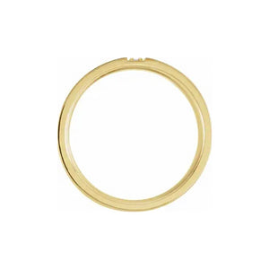 14K Solid Gold 1/10 CTW 3-Stone Natural Diamond Band