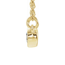 Load image into Gallery viewer, 14K Yellow Solid Gold White Sapphire &amp; Diamond 16&quot; Necklace

