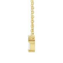 Load image into Gallery viewer, 14K Yellow Solid Gold .07 CTW Diamond Bar 18&quot; Necklace
