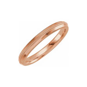 14K Solid Gold 2.5 mm Knife Edge Band