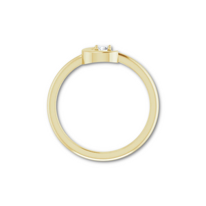 14K Gold 1/10 CT Natural Diamond Celestial Ring