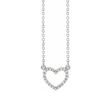 Load image into Gallery viewer, 14K Solid Gold .08 CTW Natural Diamond Petite Heart 16&quot; Necklace
