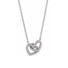 Load image into Gallery viewer, Sterling Silver Interlocking Heart 16&quot; Necklace
