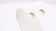 Load and play video in Gallery viewer, Natural Diamond Crescent Moon Earrings
