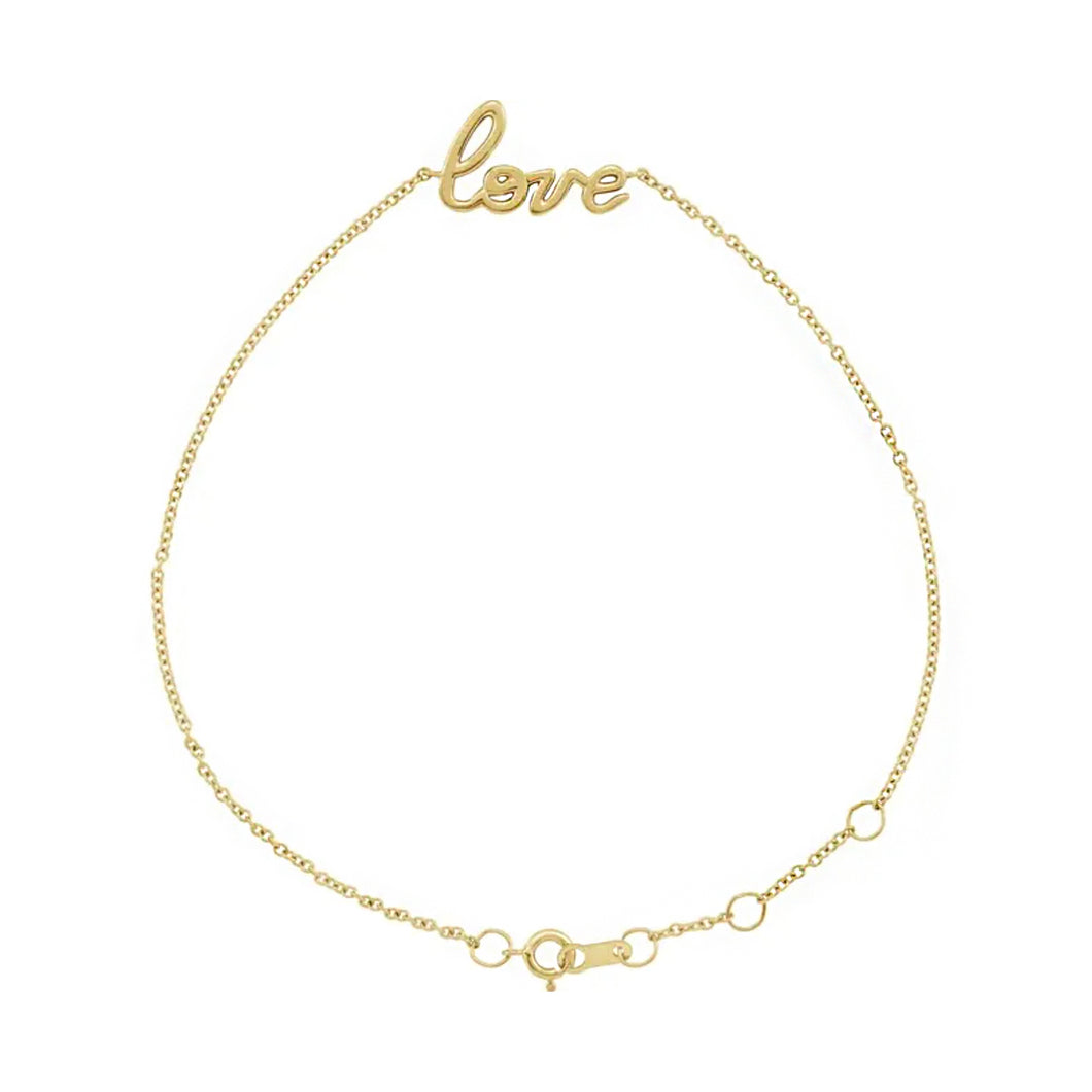 14K Solid Gold Love 6 1/2-7 1/2