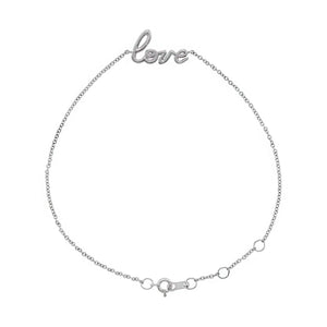 Sterling Silver Love 6 1/2-7 1/2" Bracelet