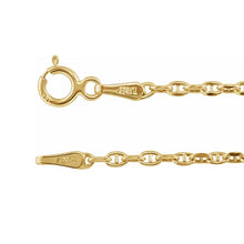 Load image into Gallery viewer, 14K Yellow Solid Gold 1.8 mm Hollow Diamond-Cut Anchor Chain
