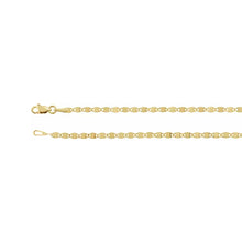 Load image into Gallery viewer, 14K Solid Gold2.7 mm Mirror Link Chain Necklace / Bracelet
