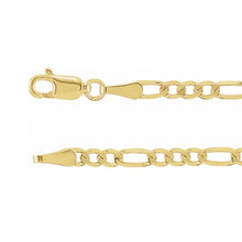Load image into Gallery viewer, 14K Yellow Solid Gold 3 mm Solid Figaro Chain
