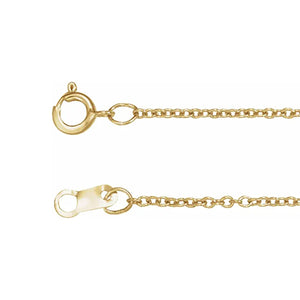 14K Yellow Solid Gold Diamond Bezel-Set 16" Bar Necklace