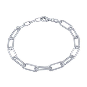 Sterling Silver Paperclip Chain Bracelet