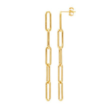 Load image into Gallery viewer, 14/20 Yellow gold-Filled Five-Link Paperclip Post Earrings

