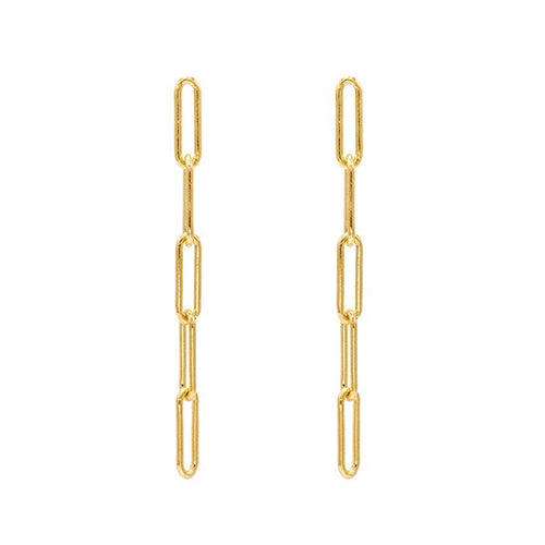 14/20 Yellow gold-Filled Five-Link Paperclip Post Earrings