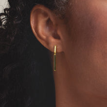 Load image into Gallery viewer, Black Enamel Bar Earrings
