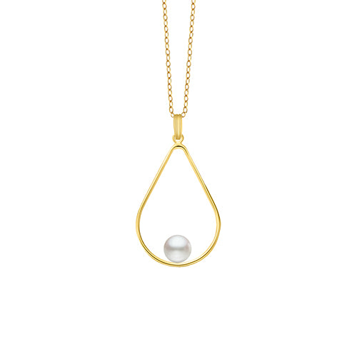 Freshwater pearl in 14/20 GF teardrop pendant